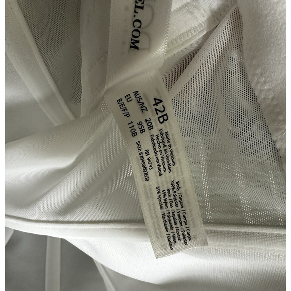 Dominique Intimate Apparel Bustier Backless Bra White Satin Plus Size 42B - Picture 5 of 7